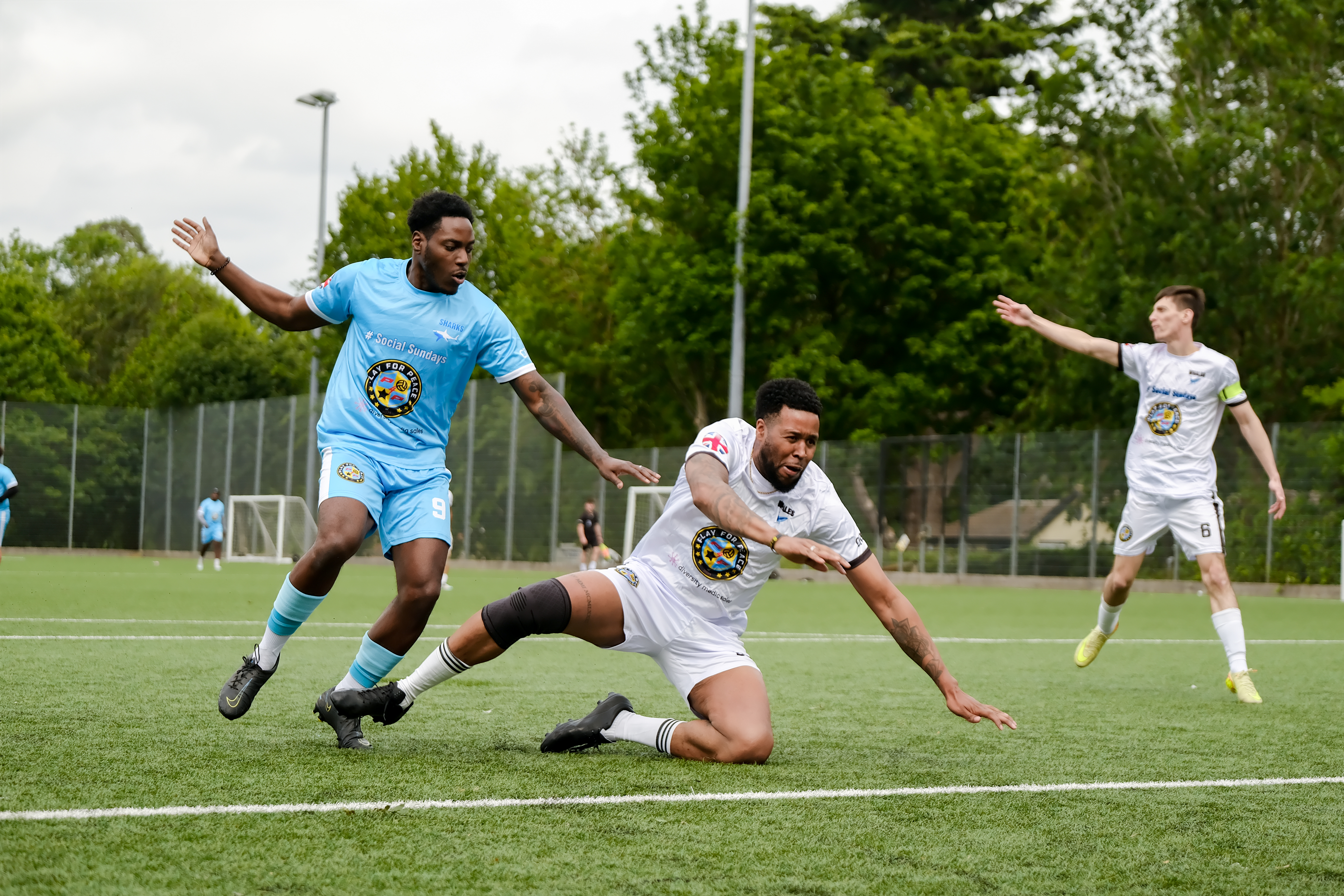 Play4Peace goalkeeper in action