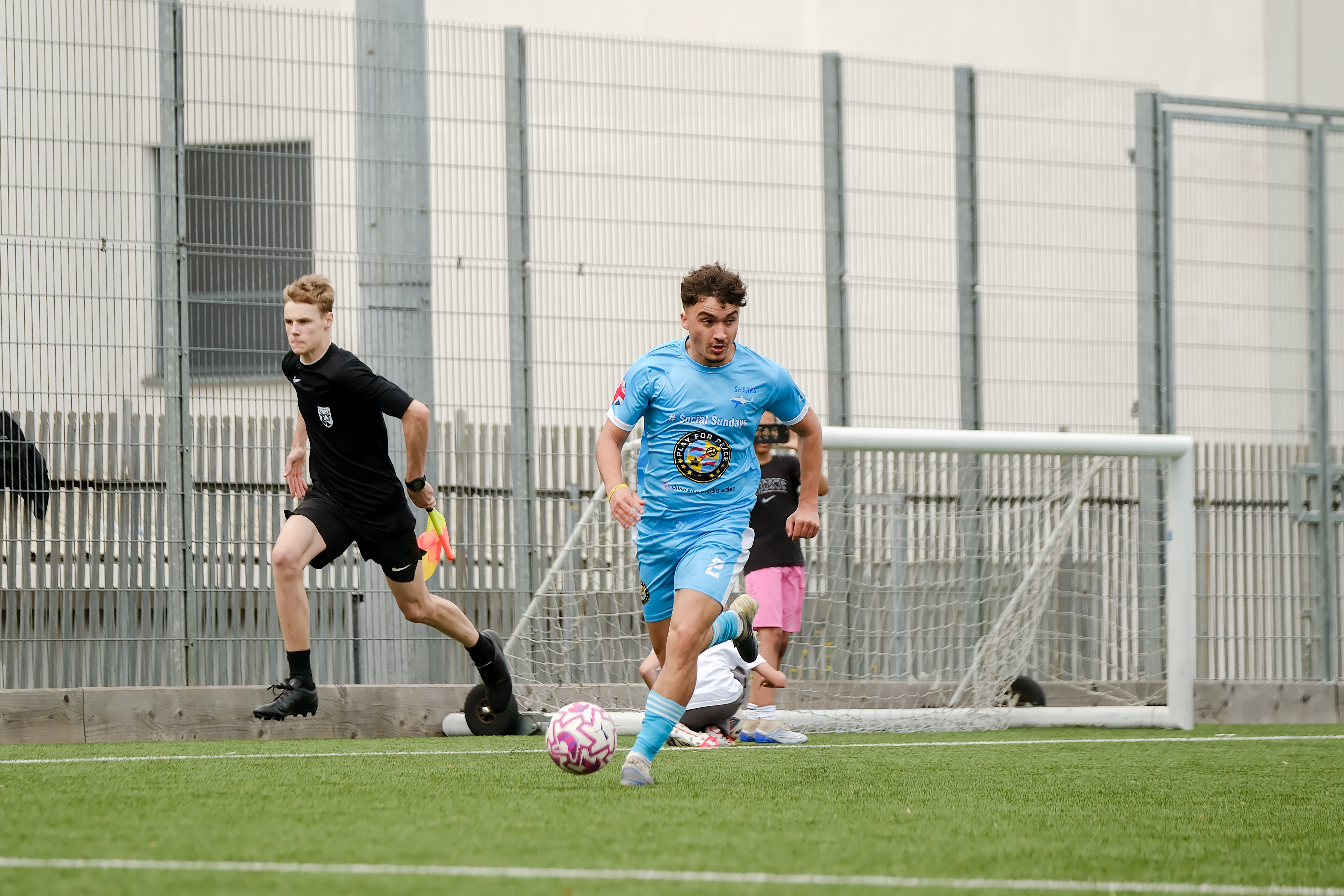 Play4Peace player dribbling the ball