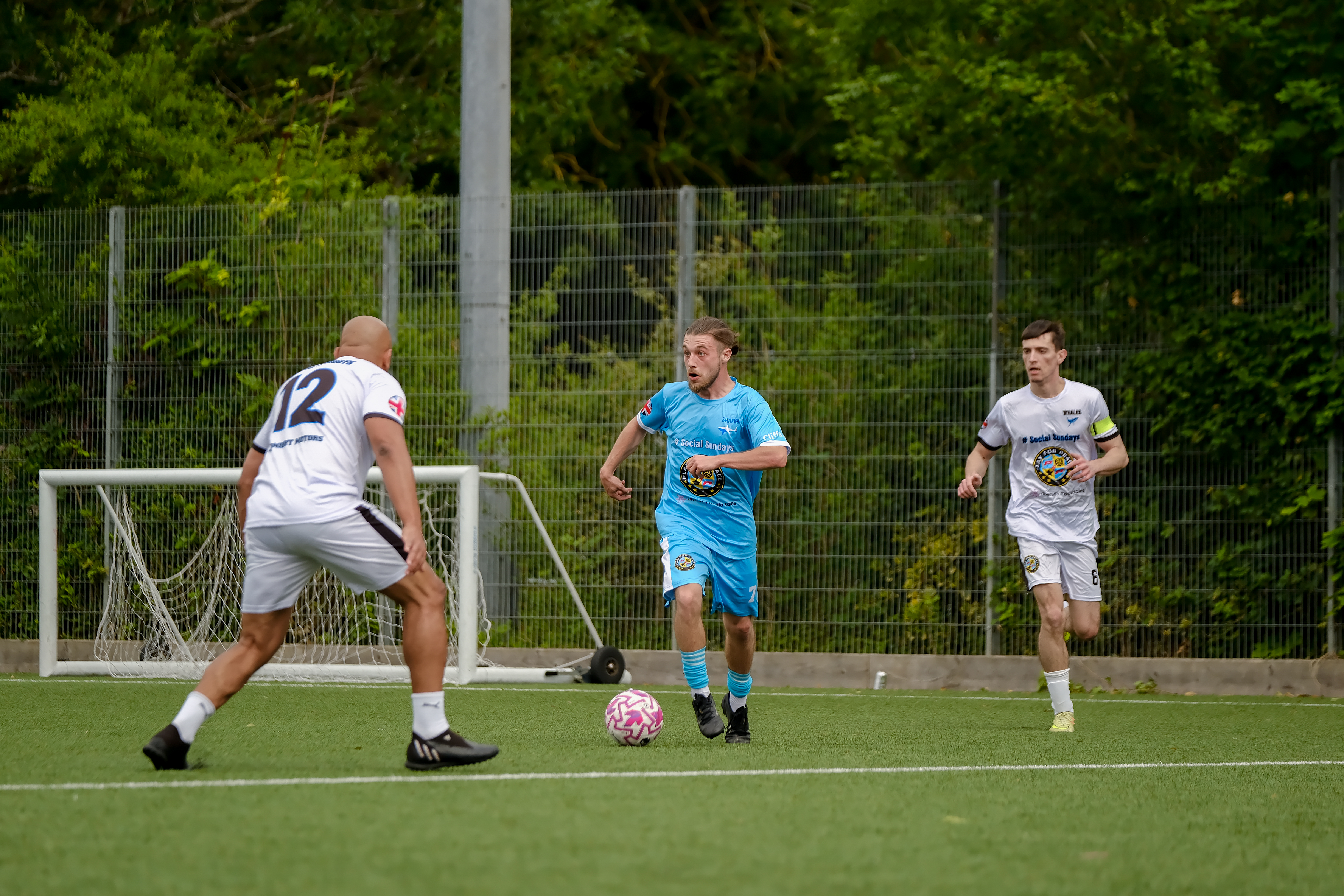 Play4Peace player striking the ball